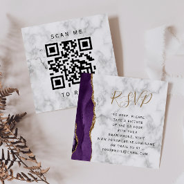 D'accompagnement Carte d'invitation de mariage élégante avec code Q