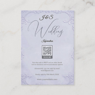 D'accompagnement Carte d'invitation de mariage florale violette cla