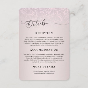 D'accompagnement Carte d'invitation de réception de mariage en dama