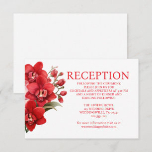D'accompagnement Carte d'invitation de réception de mariage Red Orc