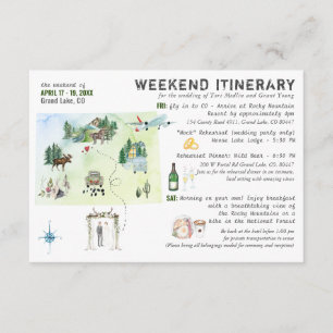 D'accompagnement Carte d'itinéraire de week-end de mariage dans le 