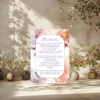 D'accompagnement Carte du boîtier du Mariage d'aquarelle Blusom Blo