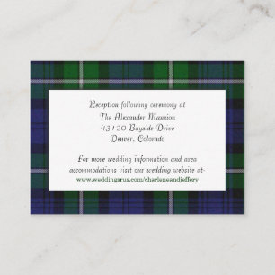 D'accompagnement Carte du boîtier du Mariage Plaid Forbes personnal
