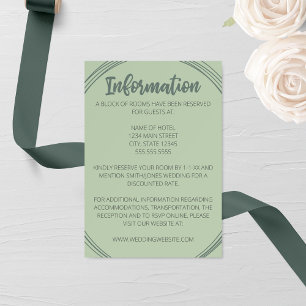 D'accompagnement Carte du boîtier Mariage ovale Sage