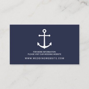 D'accompagnement Carte du site Web du Mariage d'Ancres bleu marine