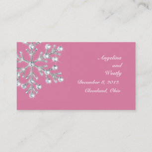 D'accompagnement Carte du site Web du Mariage de snowflake d'hiver