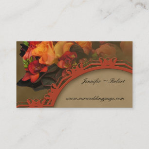 D'accompagnement Carte du site web Mariage du bouquet Fall Rose