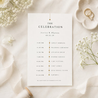 D'accompagnement Carte élégante de chronologie de mariage