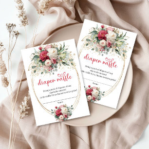 D'accompagnement Carte élégante de tombola de couches à motif flora