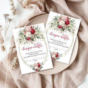 D'accompagnement Carte élégante de tombola de couches florales bord