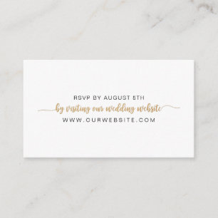 D'accompagnement Carte en ligne RSVP mariage or simple
