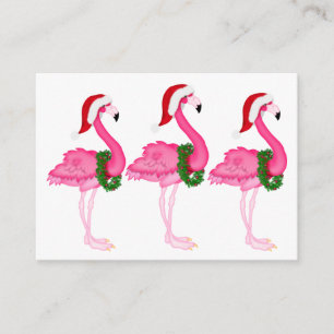 D'accompagnement Carte Flamant rose de fermeture de Noël / étiquett