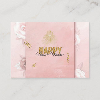 D'accompagnement Carte florale élégante rose et or pour la nouvelle