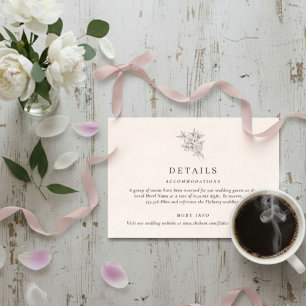 D'accompagnement Carte intérieure avec détails de monogramme rose b