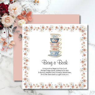 D'accompagnement Carte intérieure pour Baby Shower "Time for Tea Fl
