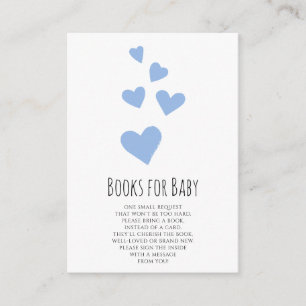 D'accompagnement Carte Livres pour Bébé Garçon à Cœurs Aquarelle