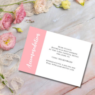D'accompagnement Carte Mariage de logement rose vif