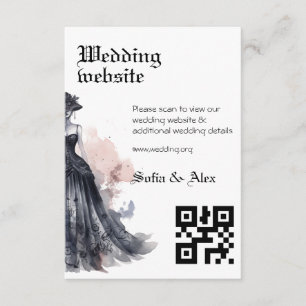 D'accompagnement Carte mariage de robe gothique noire
