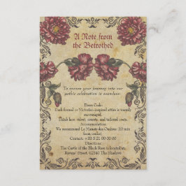 D'accompagnement Carte Mariage gothique avec papier vieilli