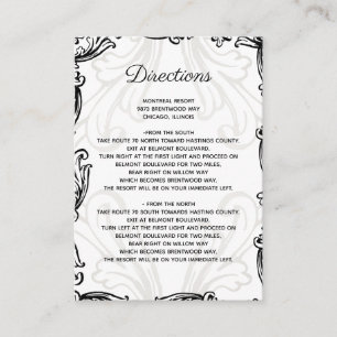 D'accompagnement Carte Monogram Black Gold Vintage