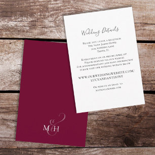 D'accompagnement Carte QR avec détails de mariage minimaliste en Bo