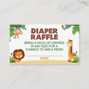 D'accompagnement Carte Raffin Baby shower Jungle