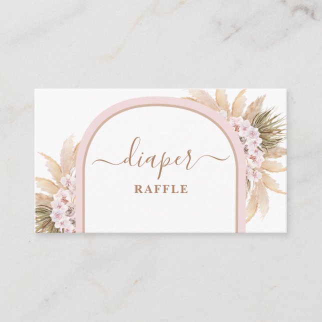 D'accompagnement Carte Raffin Pampas Pâtisserie Boho Rose (Devant)