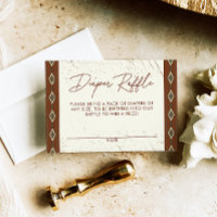 Carte Raffin Rustique Boho Aztec Ouest