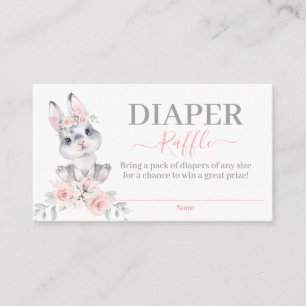 D'accompagnement Carte Raffle Baby shower Fille Lapin Rose