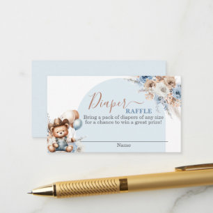 D'accompagnement Carte Raffle Little Cowboy Bear Boy Diaper