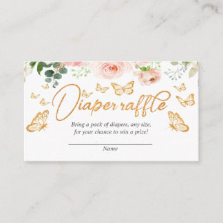 D'accompagnement Carte Raffle Papillon Papillon Rose Or Blush