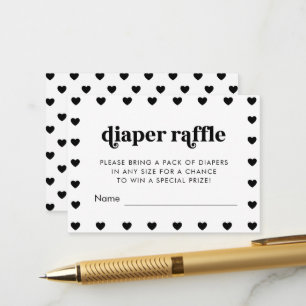 D'accompagnement Carte Retro Heart Simple Baby shower Diaper