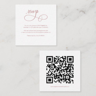 D'accompagnement Carte RSVP de mariage de code QR de script de budg