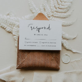 D'accompagnement Carte RSVP de mariage élégant moderne