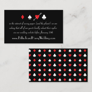D'accompagnement Carte RSVP en ligne Black Love Struck Casino Maria