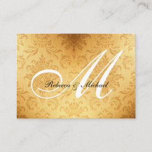 D'accompagnement Carte RSVP Monogramme Or vintage