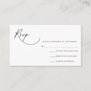 D'accompagnement Carte RSVP Script Moderne