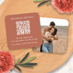 D'accompagnement Carte RSVP Terra Cotta QR Code Mexique