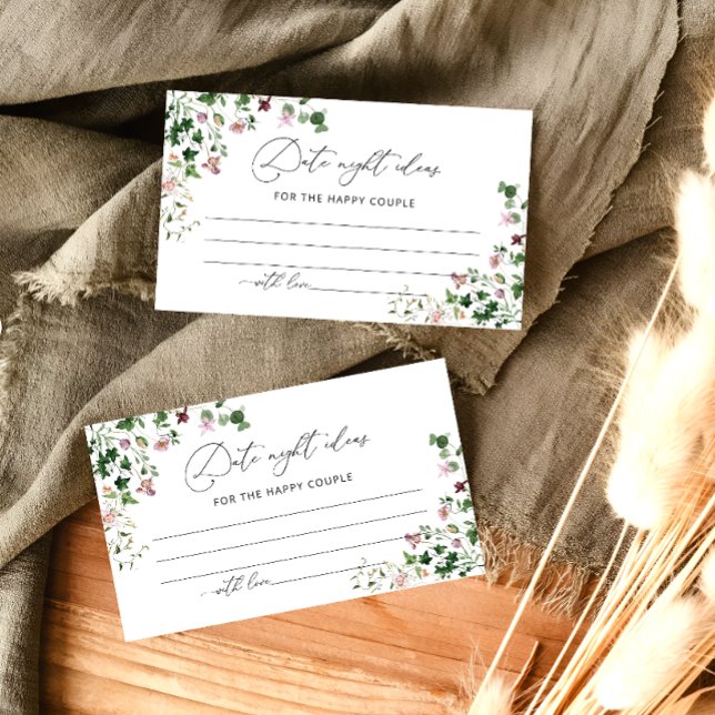 D'accompagnement Carte Rustique Floral Date Night Ideas (Créateur téléchargé)
