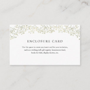 D'accompagnement Carte simple de baby's breath