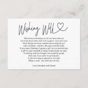 D'accompagnement Carte simple élégante Wishing Well Card
