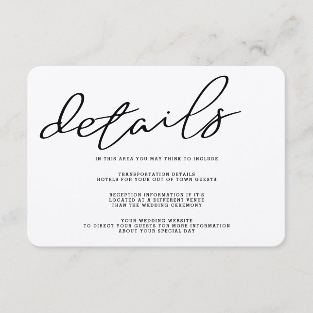 D'accompagnement Carte simple Rustique Détails du papier Kraft (Devant)