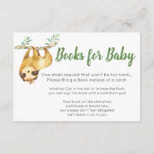 D'accompagnement Carte Sloth Books pour bébé