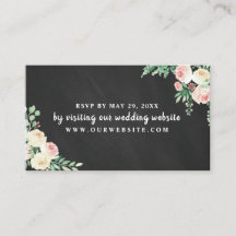 Chalkboard lumières de chaîne mariage RSVP carte s