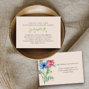 D'accompagnement Charme de Fleur Sauvage Créez votre propre carte v