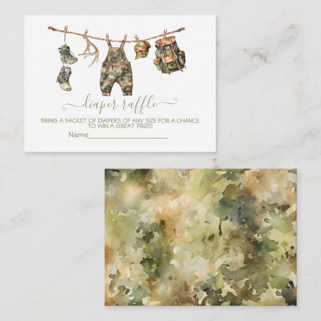 D'accompagnement Chasse de la ligne de tissu Déchets Carte de raffl (Devant / Derrière)