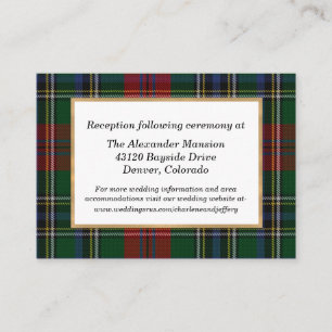 D'accompagnement Clan MacClain Tartan Plaid Mariage Carte de boîtie