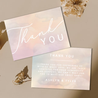 D'accompagnement Cloud 9 Heure Carte de remerciements