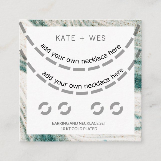 D'accompagnement Collier + Boucles d'oreilles Carte d'emballage à b (Créateur téléchargé)