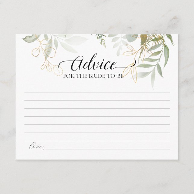 D'accompagnement Conseil Or Vert Pour La Carte À Venir (Devant)